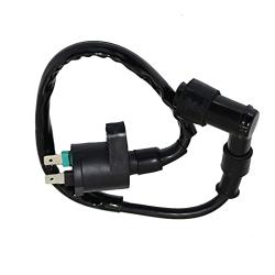 Ignition Coil Solenoid Relay 4-Pin Voltage Regulator 5-Pin CDI Box Spark Plug Kit Compatible with 50cc 70cc 90cc 110cc 125cc ATV Go Kart Dirt Bike Pit Bike TaoTao Roketa Moped Scooter