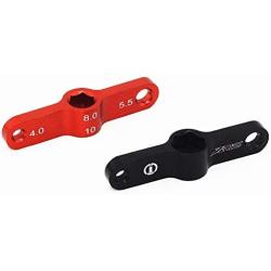 Vehicles-OCS 2pcs Red+Black M3 M4 M5 Bullet Nut Quick Release Wrench for Rc Multirotor FPV Racing Drone 2204 2205 2206 2207 Motor