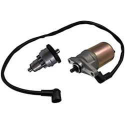 SHUmandala Starter Motor and Drive Bendix for GY6 47cc 49cc 50cc Scooter Moped for Chinese Atv Go Karts for Taotao for Sunl for Roketa for Tank for Jcl