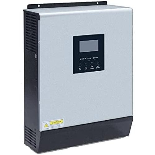 EpRec 3KVA 2400W Solar Hybrid Inverter, Pure Sine Wave Power Inverter 24V DC to 230V AC with 50A PWM Solar Controller,Supply Multi-Function Hybrid Inverter Support Utility/Generator/Solar Energy