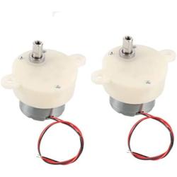 uxcell 2PCS DC 6V 5RPM High Torque Rotary Speed Cylinder Shape Deceleration Reducing Motor, 2-Wire Connecting