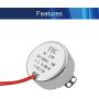 Jutagoss Synchronous Motor,TYC-50 Horizontal Hole Tapping Shaft Direction CW/CCW, 4 Watt AC 24V 4-5 RMP, 1 Pcs