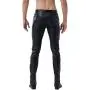 MSemis Mens Faux Leather Pants Punk 80s Rock Skinny Leggings Tight Gothic Motorcycle Biker Pants