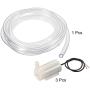 MECCANIXITY Mini Water Pump, DC 3V Micro Submersible Motor Horizontal Style with Clear Vinyl Tube for Plant Flower Gardening