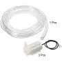 MECCANIXITY Mini Water Pump, DC 3V Micro Submersible Motor Horizontal Style with Clear Vinyl Tube for Plant Flower Gardening