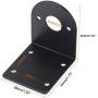 MECCANIXITY Motor Mounting Bracket Motor Holder 44x39x46mm Black with Screws for Motor 2 Pack