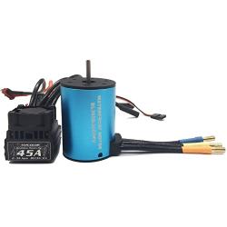 Flycolor 3650 3000KV Waterproof Brushless Motor and 45A ESC Combo Set for 1/10 RC Car Truck