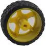 4 pcs 65 x 26mm Plastic Tire Wheel with DC 3-6v Gear Motor Dual Shaft for Arduino Smart Car