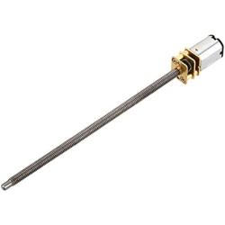 Jutagoss 1Pcs Long Axis Speed Reduction Gear Motor DC 6V 30RPM N20 with M4x100mm Lead Screw Thread Output Shaft for RC Car Robot Model DIY Engine