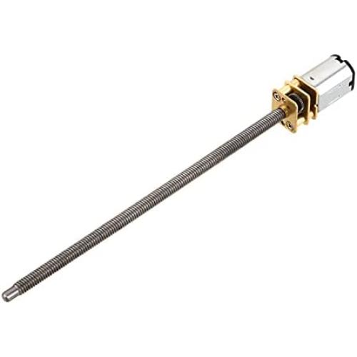 Jutagoss 1Pcs Long Axis Speed Reduction Gear Motor DC 6V 30RPM N20 with M4x100mm Lead Screw Thread Output Shaft for RC Car Robot Model DIY Engine