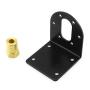 DGZZI Gear Reduction Motor Holder 1Set Black 37mm DC Geared Motor Mounting L Shaped Bracket with 6mm Hexagonal Coupling and Mounting Screws