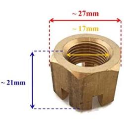 ITACO Boat Motor 90171-18M04 Propeller Prop Nut Castle for Yamaha Outboard Marine F 100-350hp Diesel L4 V6 V8 MU 2/4-stroke Engine