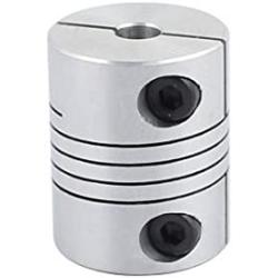 uxcell 6mm to 8mm Shaft Coupling 25mm Length 20mm Diameter Stepper Motor Coupler Aluminum Alloy Joint Connector for 3D Printer CNC Machine DIY Encoder