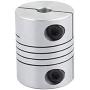 uxcell 6mm to 8mm Shaft Coupling 25mm Length 20mm Diameter Stepper Motor Coupler Aluminum Alloy Joint Connector for 3D Printer CNC Machine DIY Encoder