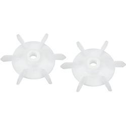 uxcell Motor Fan Blade 115mmx14mm D Shape Bore White Engineering Plastic with 6 Vanes 2pcs