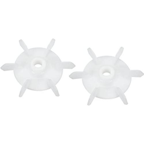 uxcell Motor Fan Blade 115mmx14mm D Shape Bore White Engineering Plastic with 6 Vanes 2pcs
