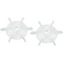 uxcell Motor Fan Blade 115mmx14mm D Shape Bore White Engineering Plastic with 6 Vanes 2pcs