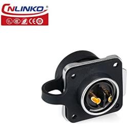 CNLINKO LP20 series waterproof connector, IP65/ IP67 Fast locking connect, 20A 500V 2pin m20 male and female LED outdoor power connector (2 pin)