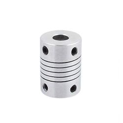 Xnrtop 6.35mm to 6.35mm Shaft Coupling 25mm Length 18mm Diameter Stepper Motor Coupler Aluminum Alloy Joint Connector for 3D Printer CNC Machine DIY Encoder(Pack of 2）