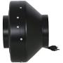 Hurricane 6 Inch Inline Fan 435 CFM - Quiet Fan with Steel Housing and Powder-Coated Finish, Easy Installation