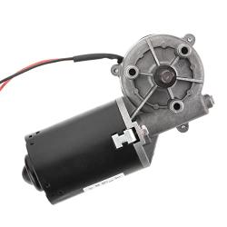 Fielect DC 24V 100RPM Reversible Worm Geared Motor High Torque Electric Gear Motor Turbine Worm Gear Box Reduction Motor, Left Shaft GW6280