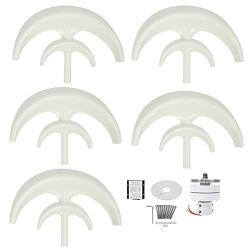 FTVOGUE 1200W Wind Turbine Kit 5 Blade Generator With Controller AC Motor Solar System White Lantern Type Double‑Layer ​for Cabins Camping Charging Boat[12V],Dynamo