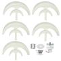 FTVOGUE 1200W Wind Turbine Kit 5 Blade Generator With Controller AC Motor Solar System White Lantern Type Double‑Layer ​for Cabins Camping Charging Boat[24V],Dynamo