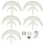 FTVOGUE 1200W Wind Turbine Kit 5 Blade Generator With Controller AC Motor Solar System White Lantern Type Double‑Layer ​for Cabins Camping Charging Boat[12V],Dynamo