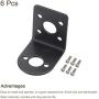 MECCANIXITY Motor Mounting Bracket Motor Holder 31x26x33mm Black with Screws for Motor 6 Pack
