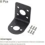 MECCANIXITY Motor Mounting Bracket Motor Holder 31x26x33mm Black with Screws for Motor 6 Pack