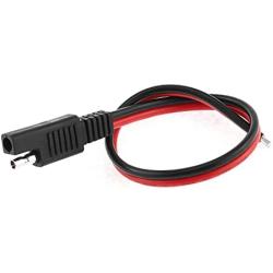 DGZZI 14AWG SAE Extension Cable 30cm/ 1ft 2 Pin DC Power SAE Single Plug Quick Disconnect SAE Power Automotive Extension Cable for Motorcycle, Car, Tractor Solar Panel