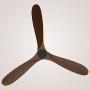 CLUGOJ Ceiling Fan, Outdoor Ceiling Fan with Remote Control 60 Modern Ceiling Fan with 3 Wood Dark Walnut Blades Noiseless Energy Efficient DC Motor and Matte Black