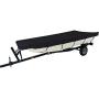 WFLNHB 600D Marine Grade Heavy Duty Trailerable Boat Cover Replacement for Jon Boat-Black