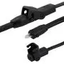 Falamiao 40 Inches 2 Pin Splitter Lead Y Power Cable 2 Motors to 1 Power Supply for Limoss Lazboy Electric Recliner Okin Lift Chair