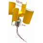 4 Blades Vertical Wind Turbines Generator Electricity Generator Small DC Motor Blades DIY Kit Small Motor (Color : Yellow)