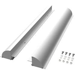 NUZAMAS Set of 2 Aluminium Solar Panel Side Brackets, Spoilers for Fitting Solar Panels to Motorhomes, Caravans, House Roofs, RV Camper, Van, Travel, Trailer, Boat, Silver