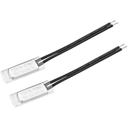 uxcell KSD9700 Thermostat, 45℃ Normally Close Temperature Switch Thermal Switch, N.C 10A Metal Temperature Controller 2pcs