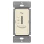 ENERLITES 3 Speed in-Wall Ceiling Fan Control, Slide Switch, 120VAC, 2.5A, Single-Pole, No Neutral Wire Required, 17000-F3-LA-F, Light Almond