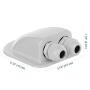Restmo IP68 Waterproof Solar Cable Entry Gland, Weather Resistant Dual Cable Entry Housing for Solar Panels of RV, Caravan, Marine, Boat, Cabin, White