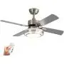 warmiplanet Ceiling Fan with Lights Remote Control, 44 Inch, Brushed Nickel Motor (4-Blades)…