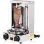 Royali Shawarma Gyro Tacos Al Pastor Doner Grill Small Home Machine Vertical Rotisserie Set of 3 Machine Meat Catcher (Catch Pan) and Propane Hose with Regulator