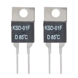 Fielect N.C 85℃ 2pcs Normally Close Temperature Switch, KSD-01F Thermal Switch Thermostat Temperature Controller