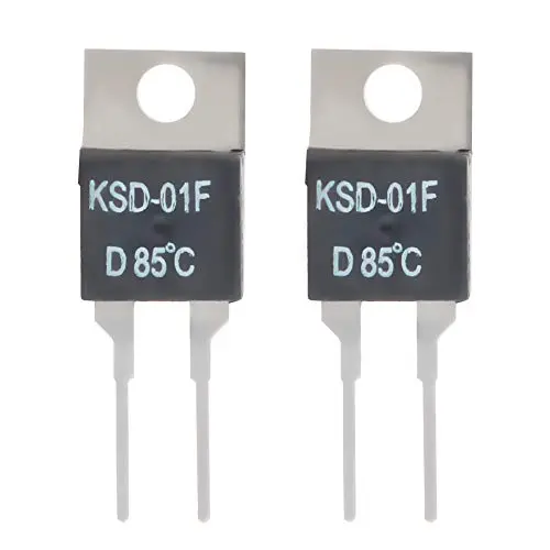 Fielect N.C 85℃ 2pcs Normally Close Temperature Switch, KSD-01F Thermal Switch Thermostat Temperature Controller