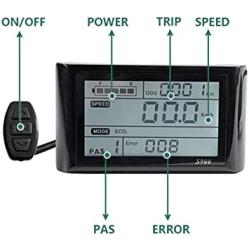VGEBY Bicycle Speed Controller Kit, Electric Bike Motor Controller 22A Speed Controller 36V 48V with S900 Panel 1 to 2 Cable for 500W Motor