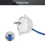 Fielect 2Pcs Synchronous Motor AC 110V 30-36RPM Turntable Motor CW/CCW Direction 4W TYC-50 Horizontal Hole Shaft
