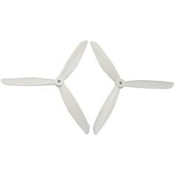 Upgraded Propellers Three Blades Main Blade Propeller Motor Covers for MJX B2 B3 Bugs Drone Replacement CCW CW RC Quadcopter Spare Parts Set (White)