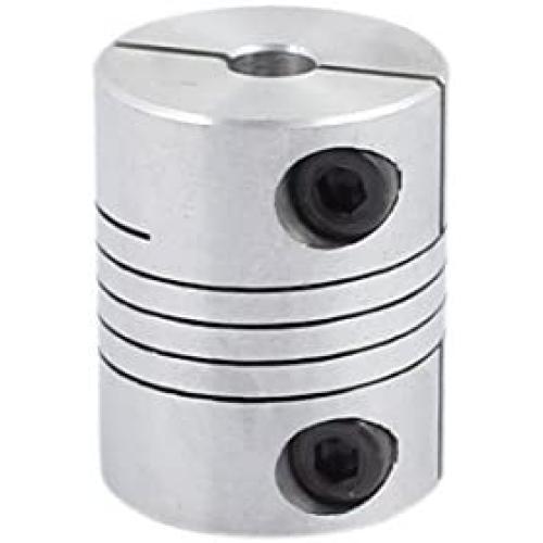 uxcell 5mm to 6.35mm Shaft Coupling 25mm Length 20mm Diameter Stepper Motor Coupler Aluminum Alloy Joint Connector for 3D Printer CNC Machine DIY Encoder