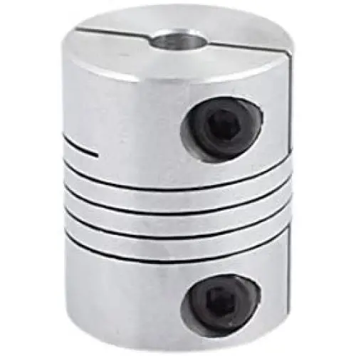 uxcell 5mm to 6.35mm Shaft Coupling 25mm Length 20mm Diameter Stepper Motor Coupler Aluminum Alloy Joint Connector for 3D Printer CNC Machine DIY Encoder