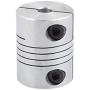 uxcell 5mm to 6.35mm Shaft Coupling 25mm Length 20mm Diameter Stepper Motor Coupler Aluminum Alloy Joint Connector for 3D Printer CNC Machine DIY Encoder