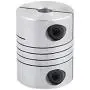 uxcell 5mm to 6.35mm Shaft Coupling 25mm Length 20mm Diameter Stepper Motor Coupler Aluminum Alloy Joint Connector for 3D Printer CNC Machine DIY Encoder
